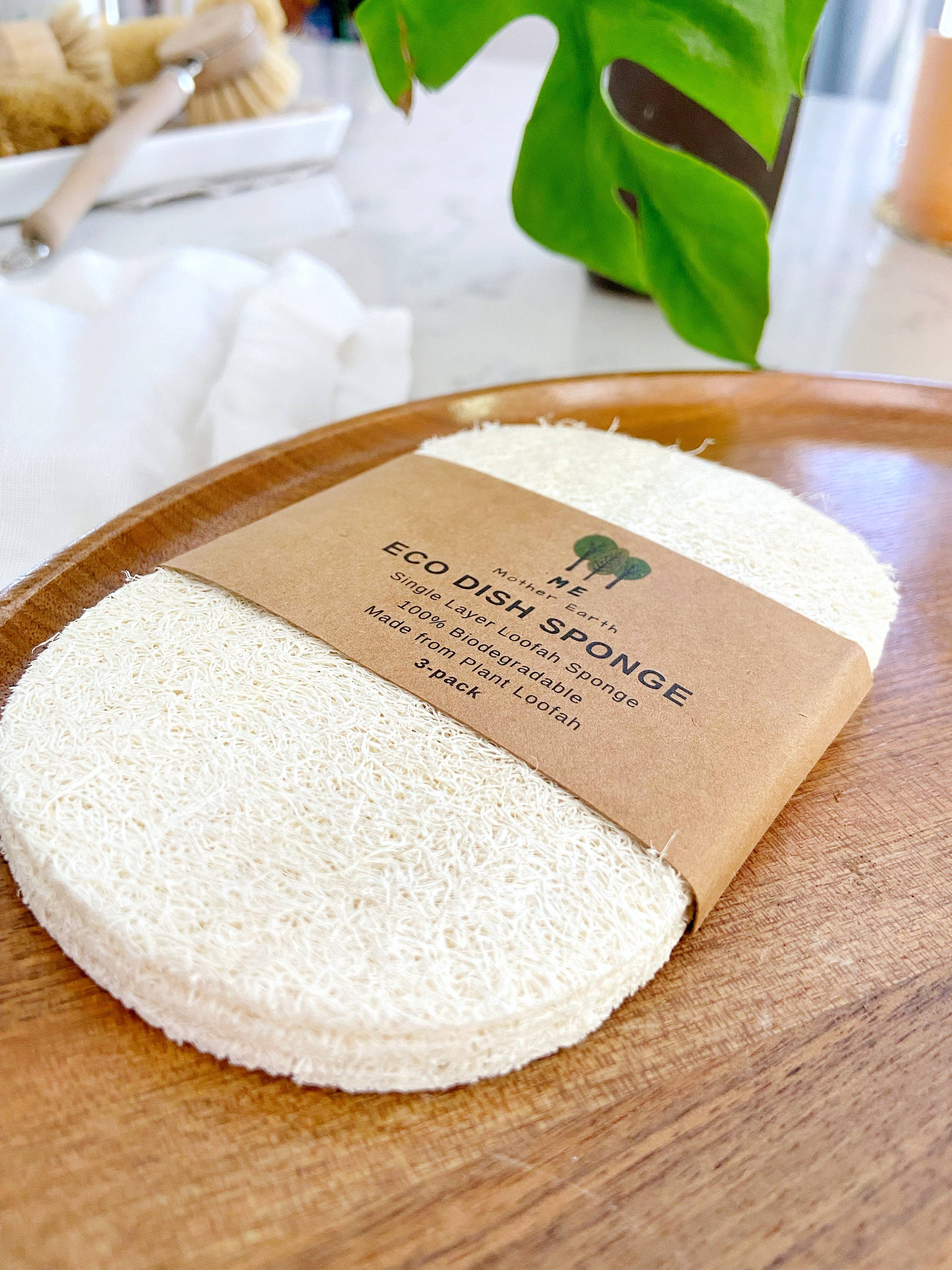 Loofah Dish Sponge: 3-Pack | Compostable by Me Mother Earth