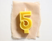 Beeswax Number Birthday Candles by FD Market