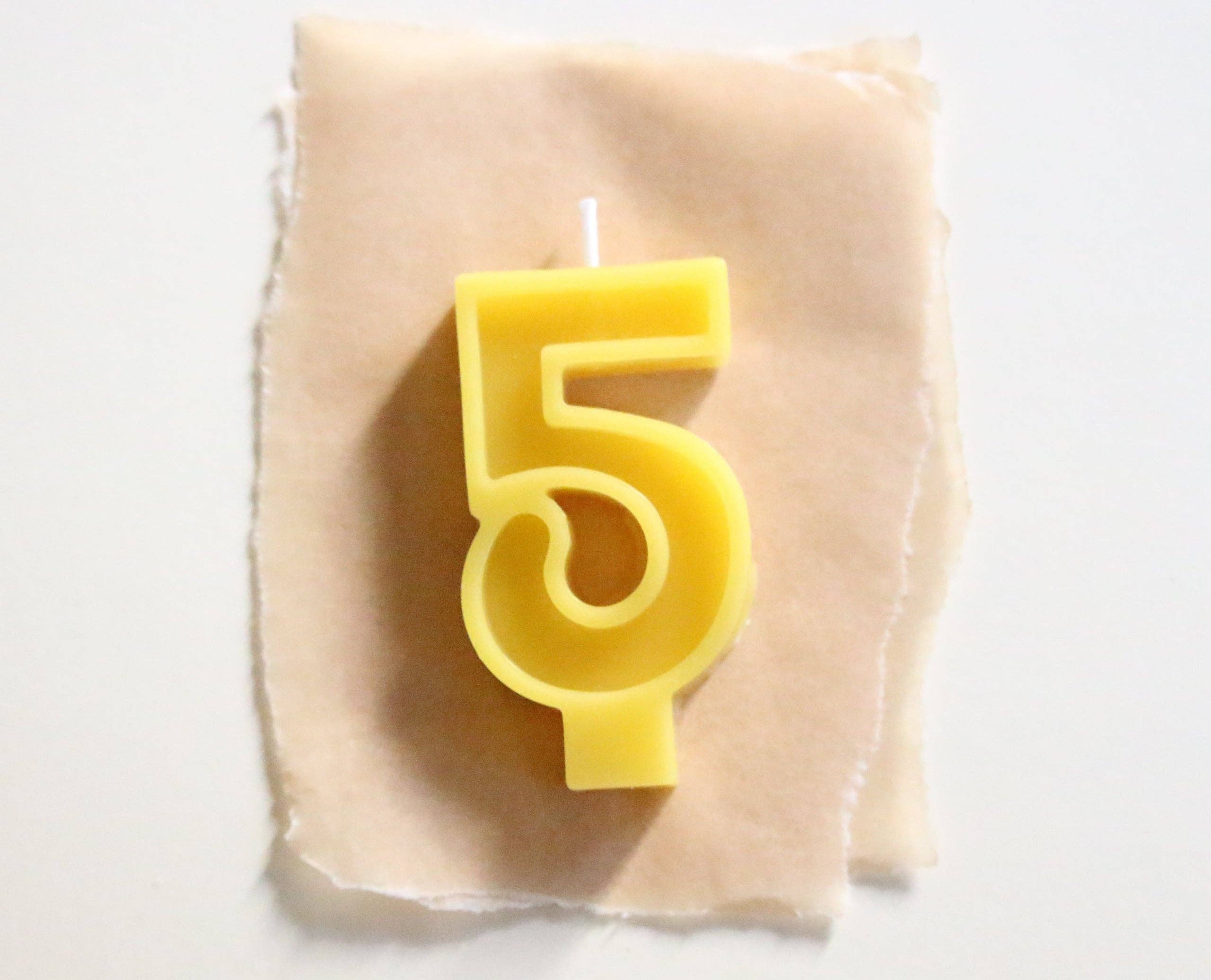 Beeswax Number Birthday Candles by FD Market