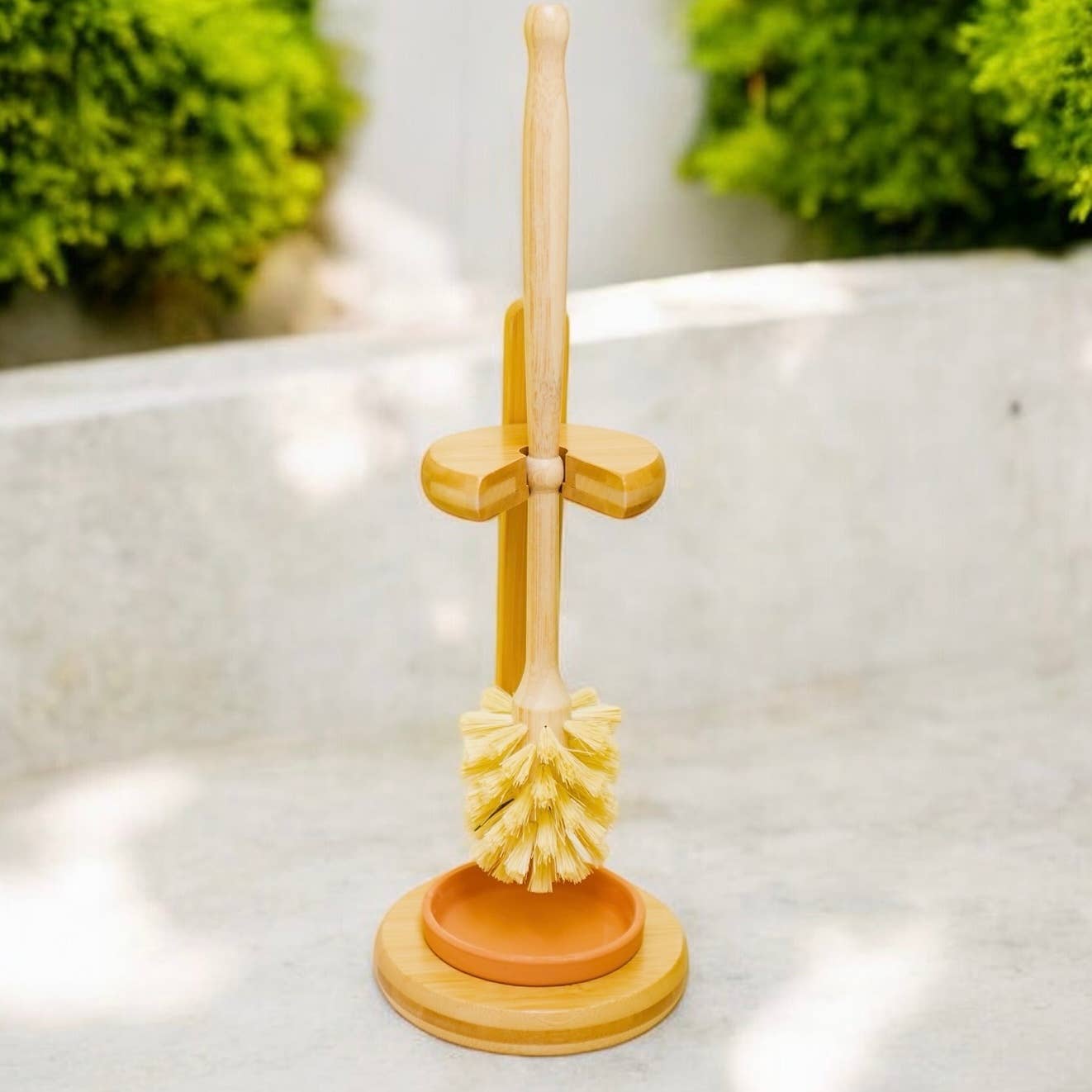 Bamboo Toilet Bowl Cleaner Brush & Stand by Bamboo Switch
