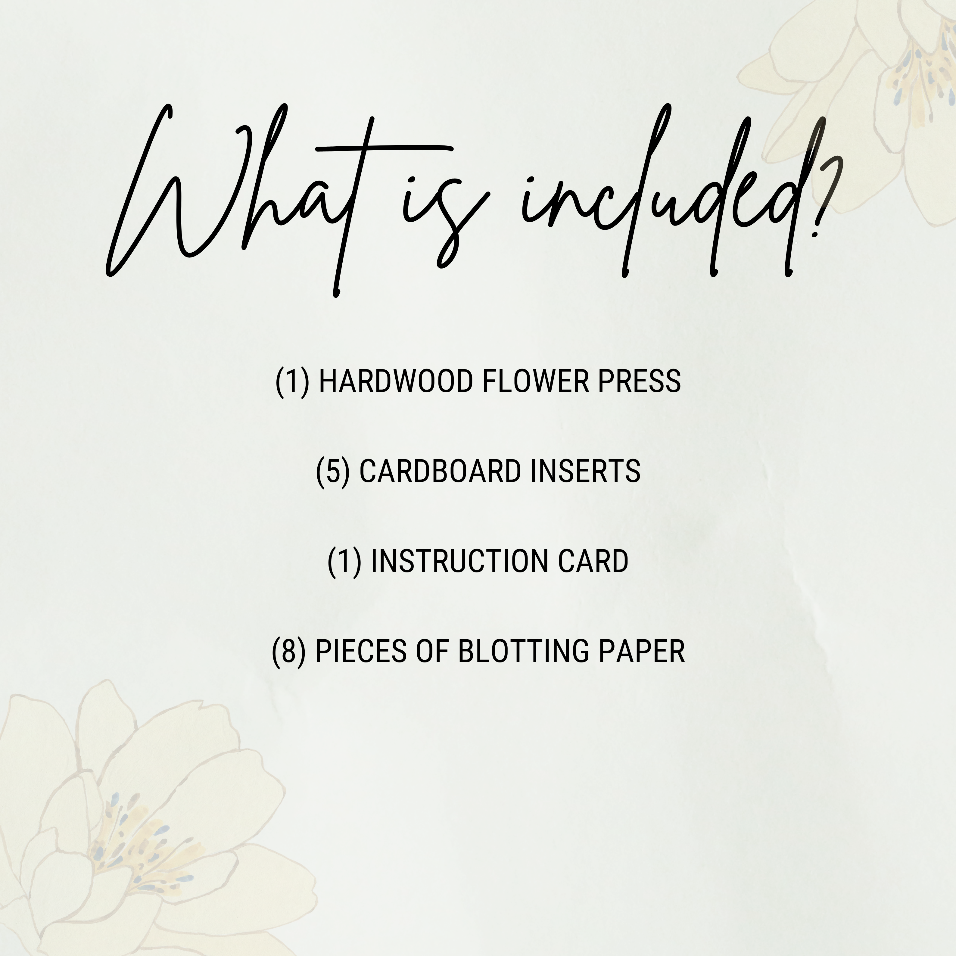 Hardwood Flower Pressing Kit | 7"x7"