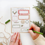 Christmas Gift Tag Label Sticker Sheets by emily lex studio