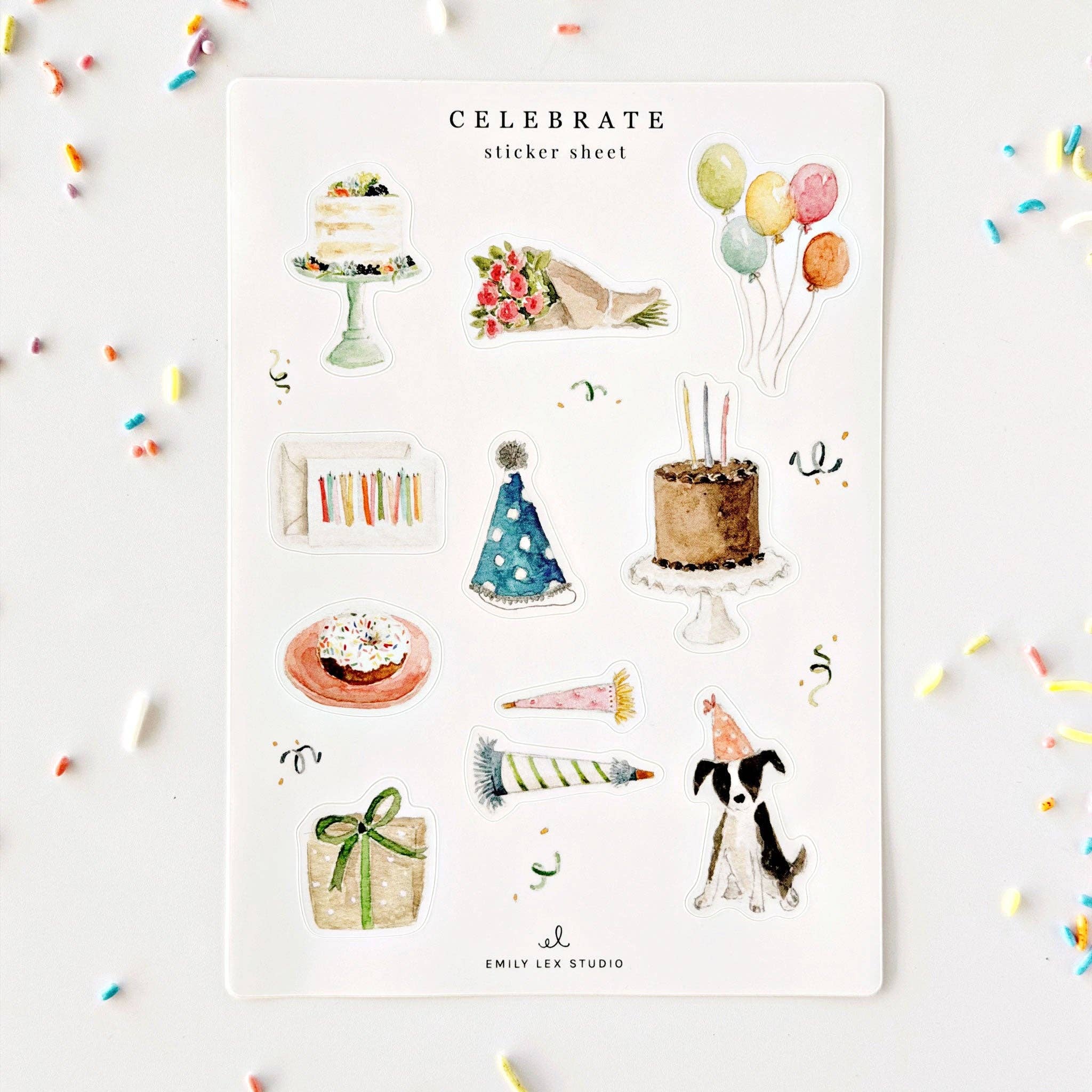 Celebrate Sticker Sheets by emily lex studio