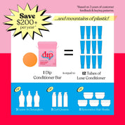 Full-Size Rosewater & Jasmine Conditioner Bar & After Swim Detangler by Dip