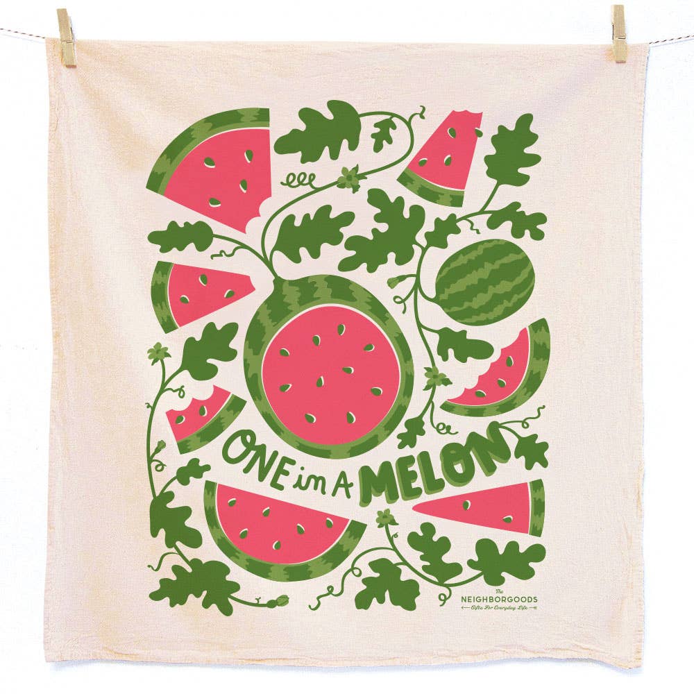 MINT & MELON (Mint, Watermelon) Tea Towel Set of 2 by The Neighborgoods