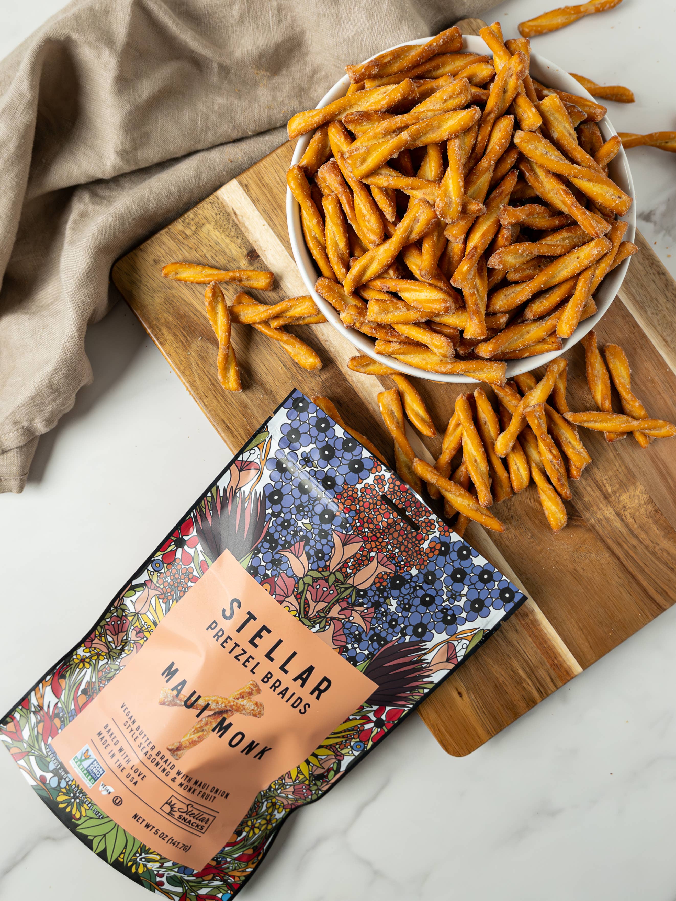 Maui Monk Pretzel Braids by Stellar Snacks - 5 oz