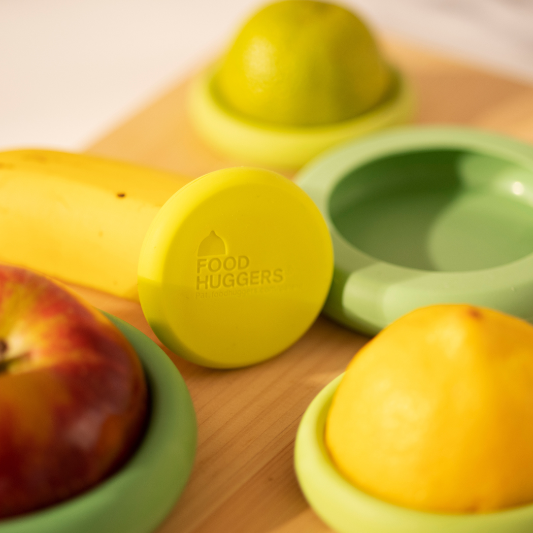 Sage Green Reusable Silicone Food Savers (Set of 5) by Food Huggers