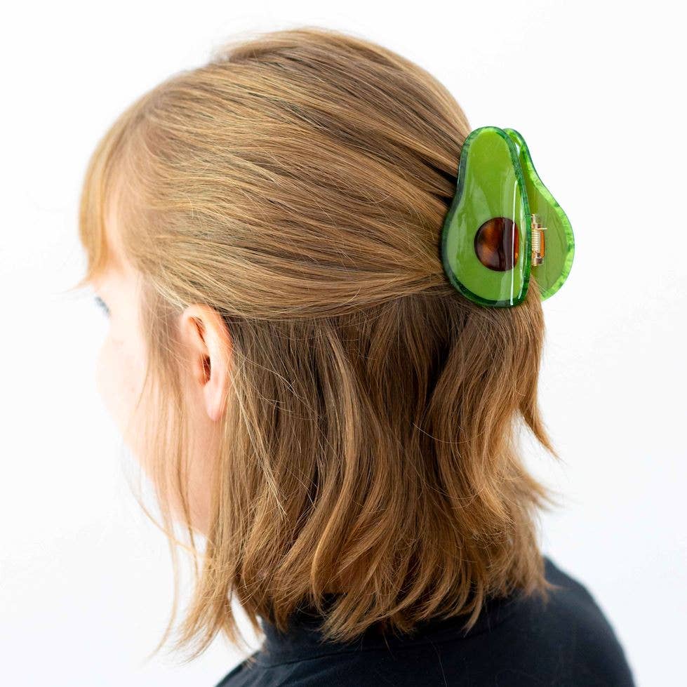 Midi Avocado Hair Claw Clip by Jenny Lemons