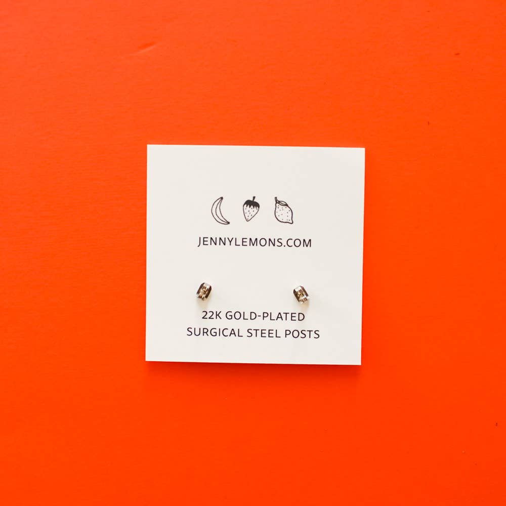 Strawberry Enamel Earrings by Jenny Lemons