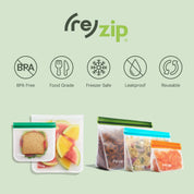 Reusable Flat Sandwich Bags - 2 Pack by Rezip Co.