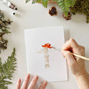 Mushrooms Paintable Watercolor Notecard Set by emily lex studio