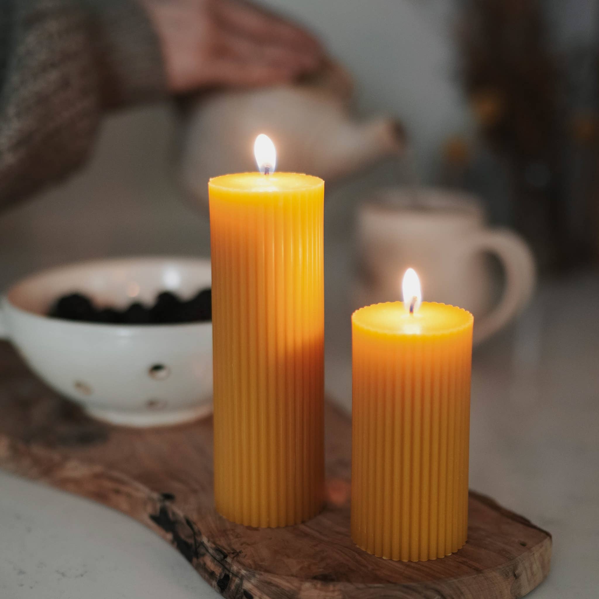 Beeswax Pillar Candle - Large by Slow Burn
