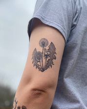 Dandelion Flower Temporary Tattoo by NatureTats
