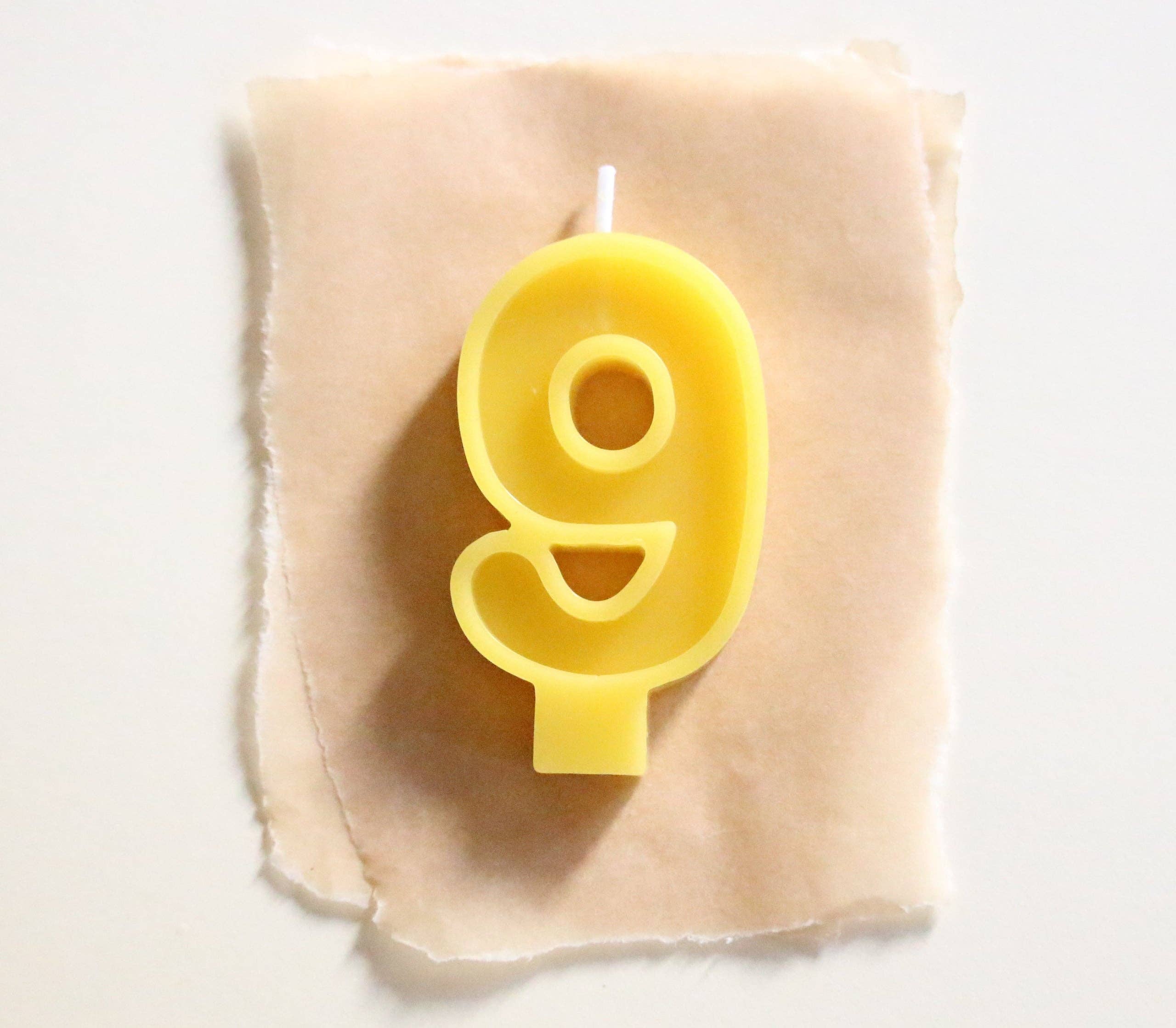 Beeswax Number Birthday Candles by FD Market