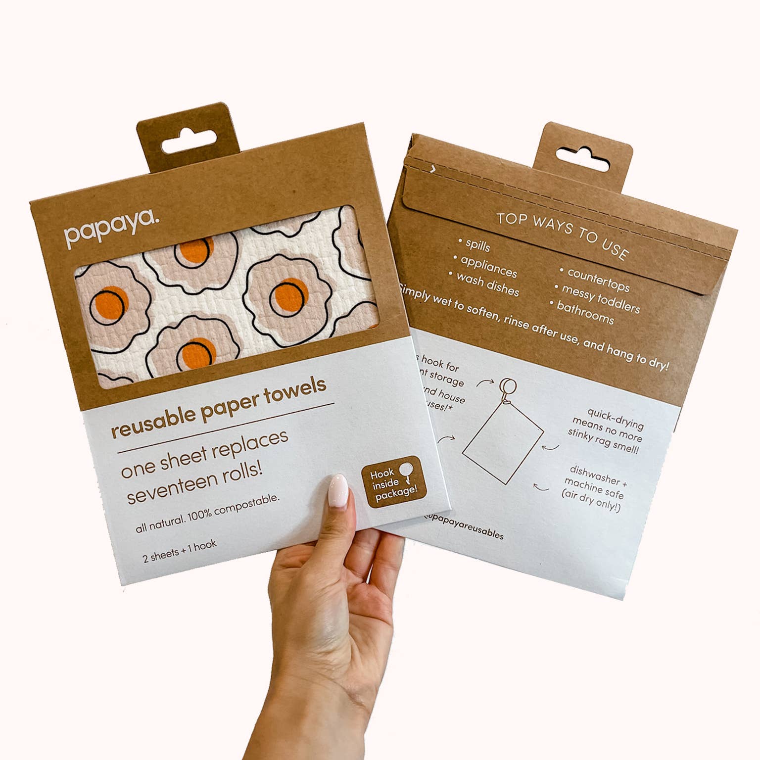 Love You a Brunch Reusable Paper Towel by Papaya Reusables