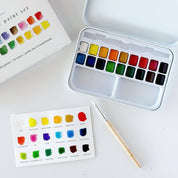 Watercolor Paint Set w/ Brush - 18 Colors by emily lex studio