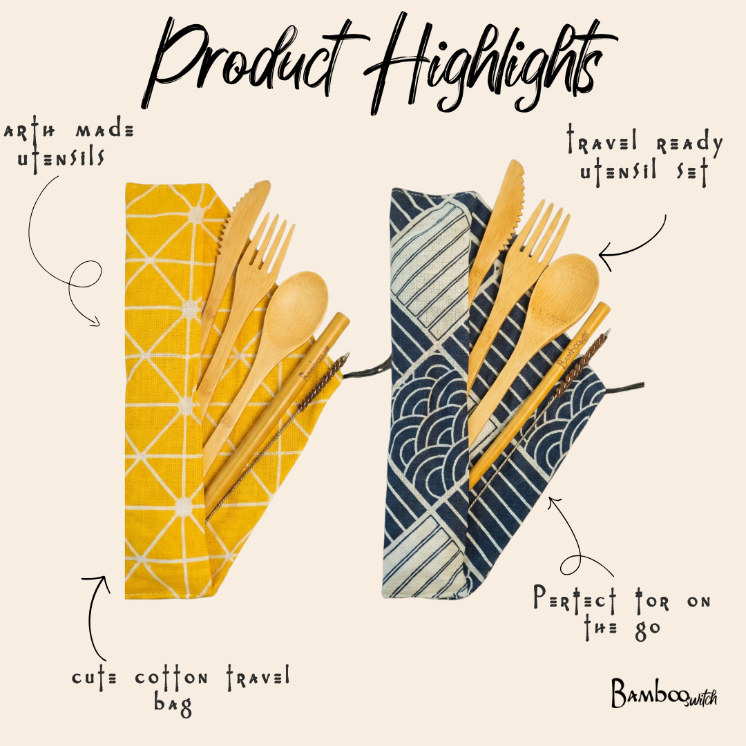Bamboo Travel Cutlery Set by Bamboo Switch