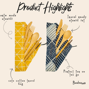 Bamboo Travel Cutlery Set by Bamboo Switch