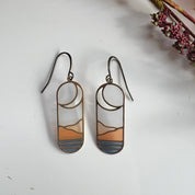 Horizon // Stained Glass Resin Earrings by Wild Lupine Folkcraft