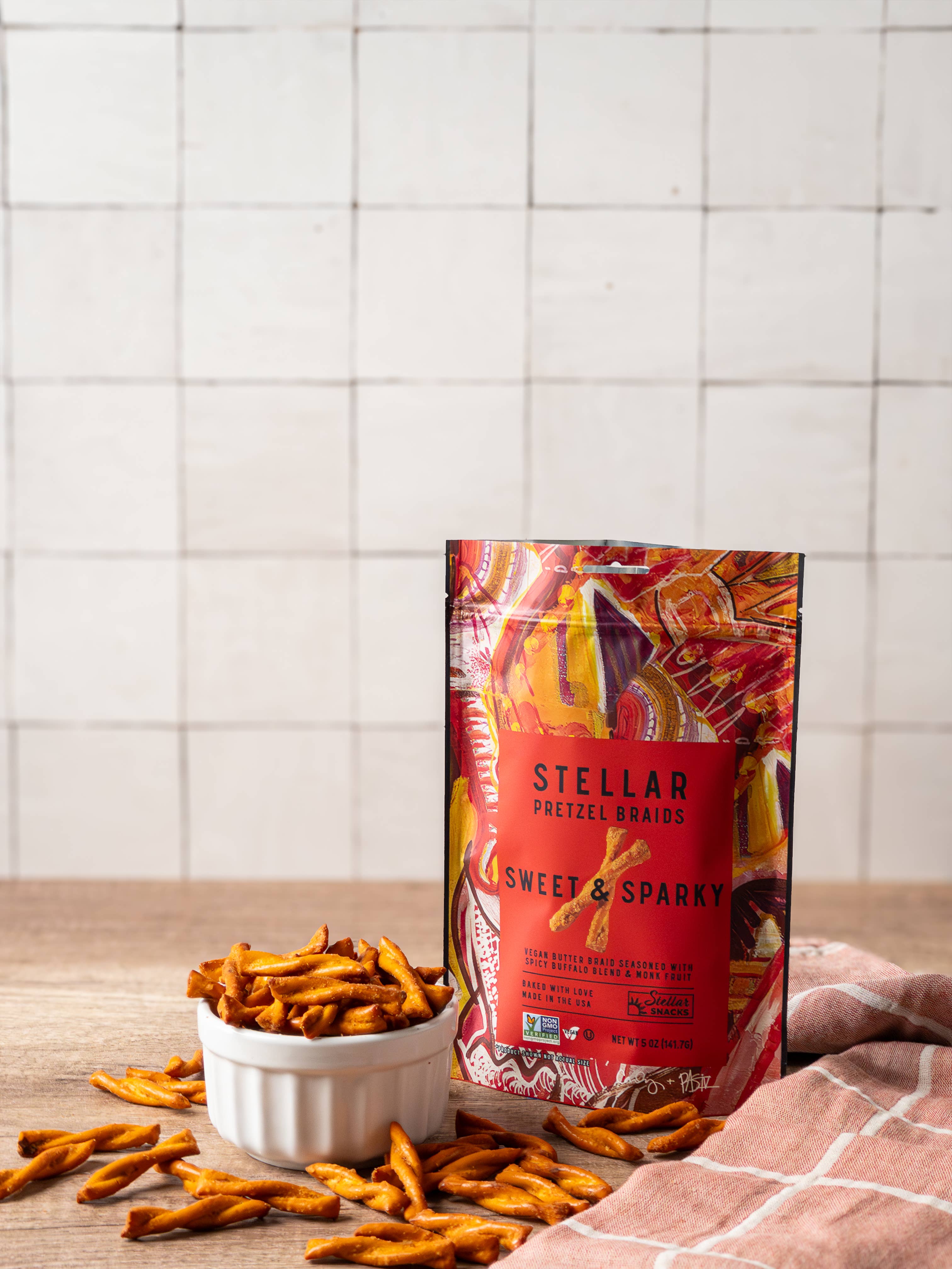 Sweet & Sparky Pretzel Braids by Stellar Snacks - 5 oz