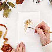 Fall Leaves Paintable Watercolor Notecard Set by emily lex studio