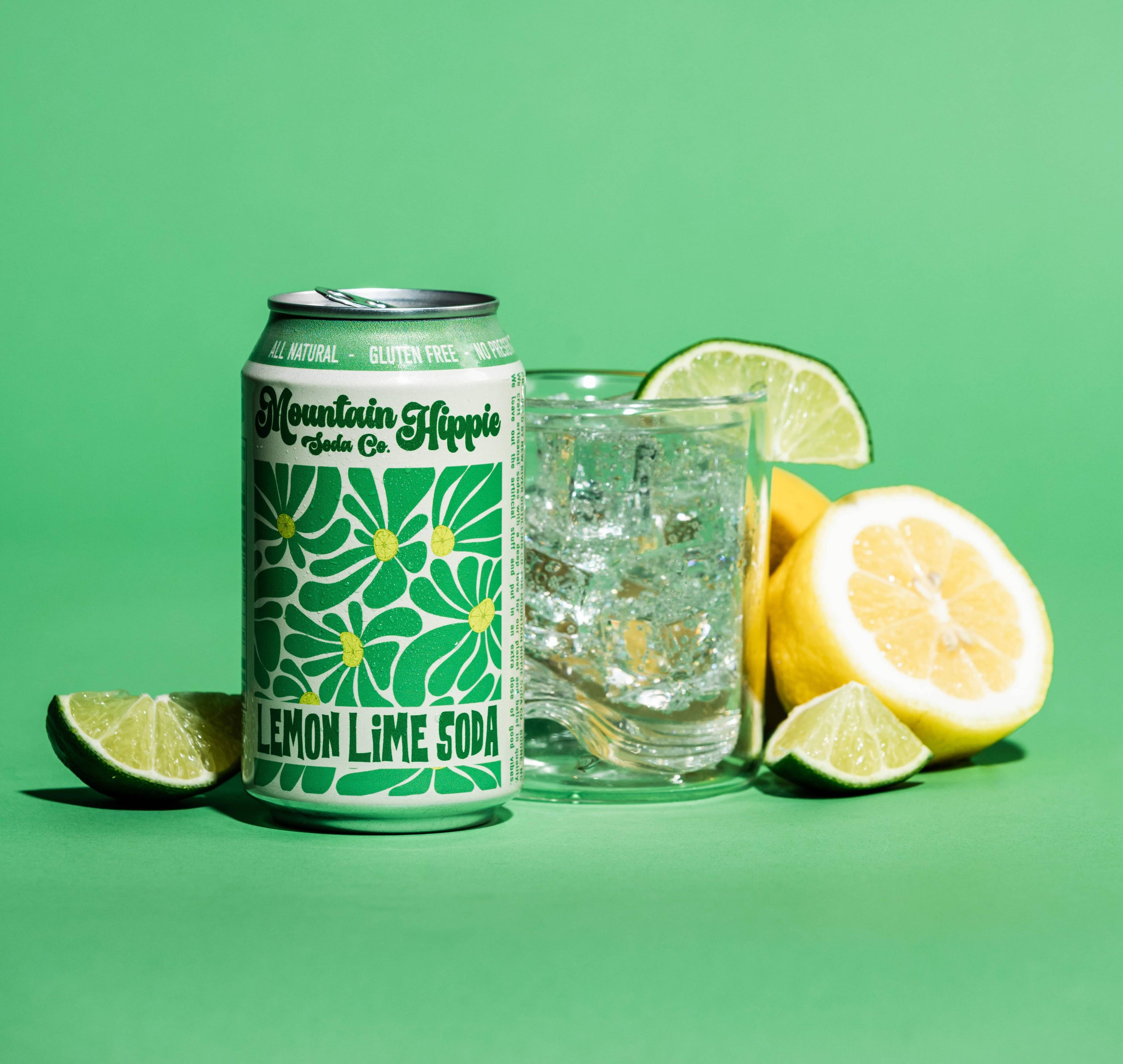 Lemon Lime Natural Soda by Mountain Hippie Soda Co.