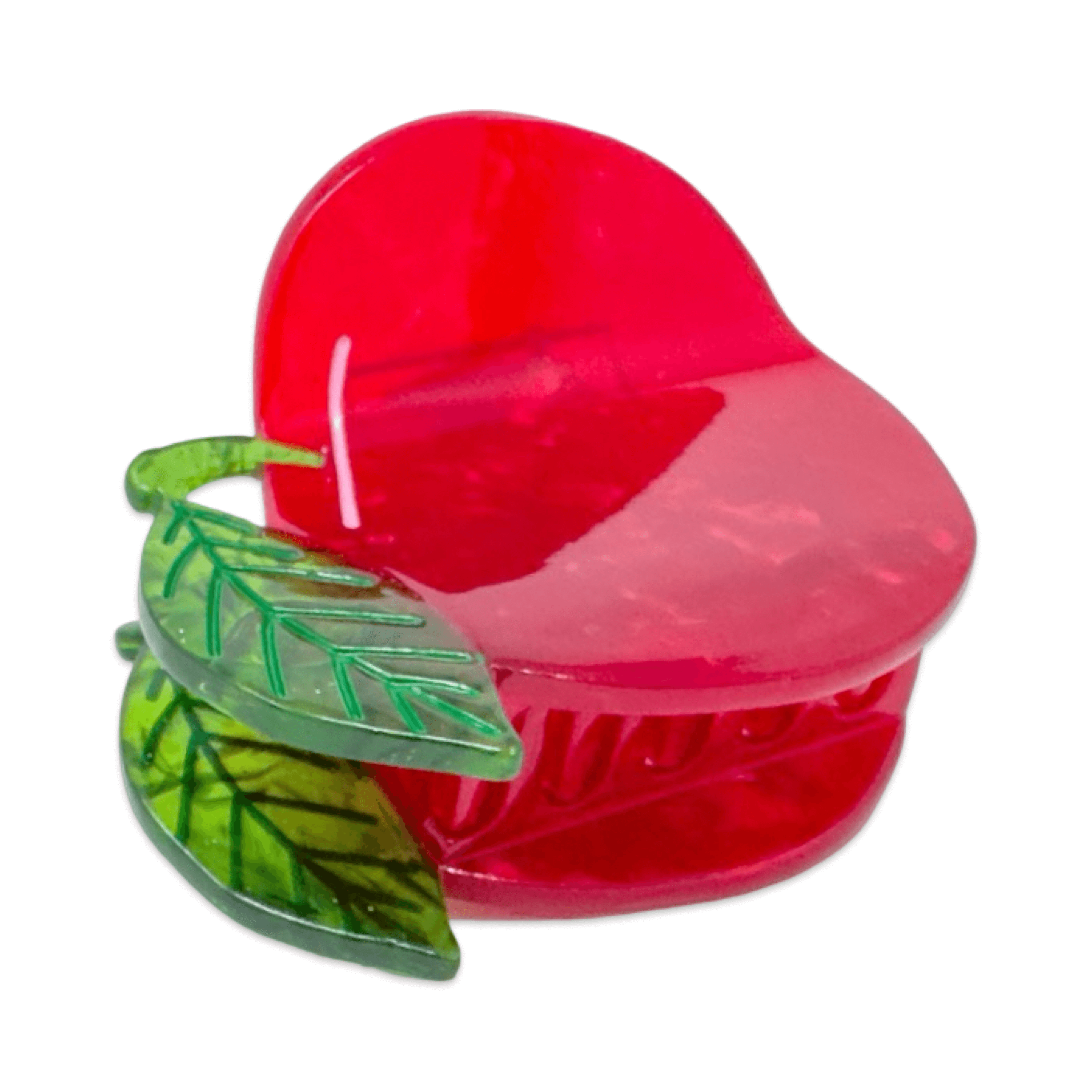 Midi Red Apple Hair Claw Clip by Jenny Lemons