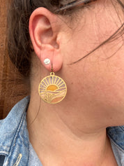 Wild & Scenic // Stained Glass Resin Earrings by Wild Lupine Folkcraft