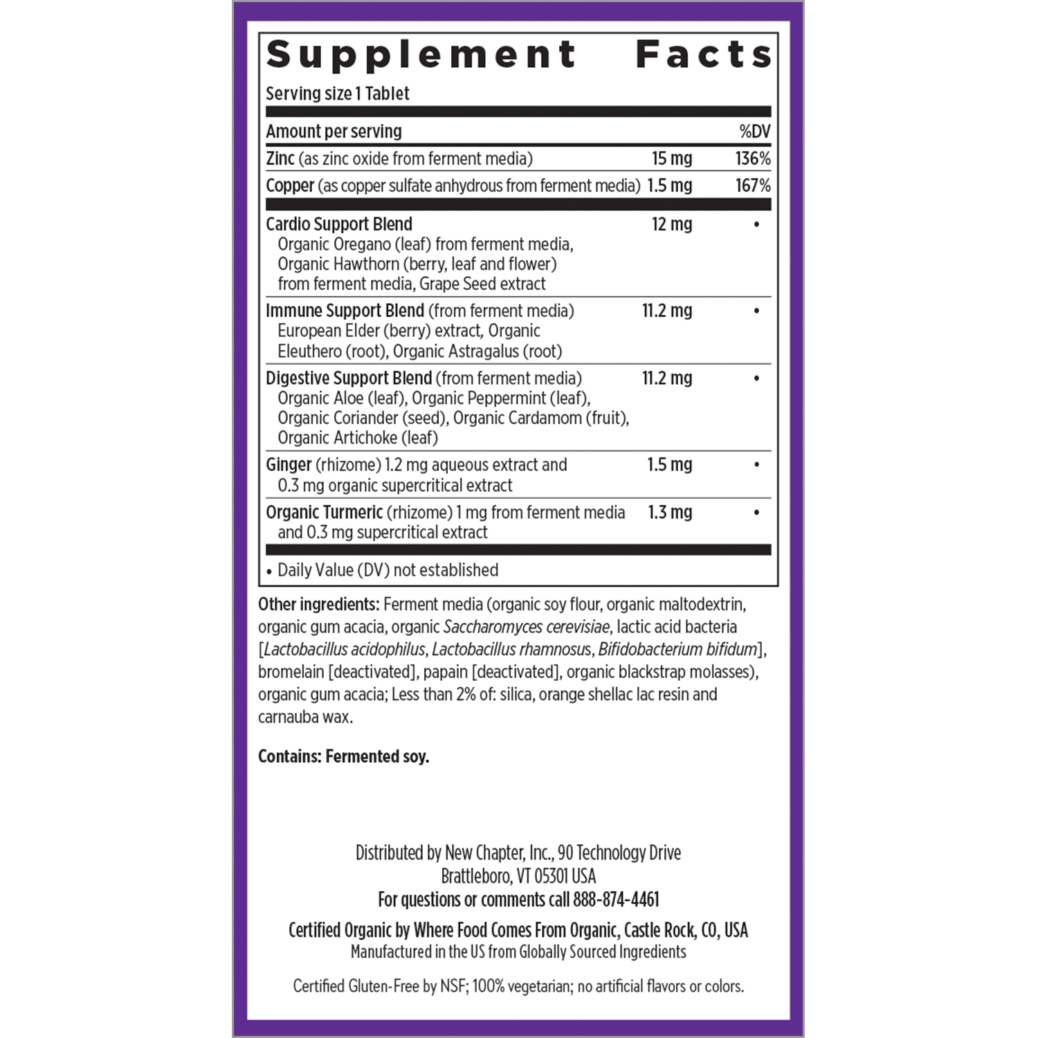 Zinc Complex Supplement for Immune & Skin Health, 30-Count by New Chapter