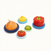 Ice Blue Reusable Silicone Food Savers (Set of 5) by Food Huggers