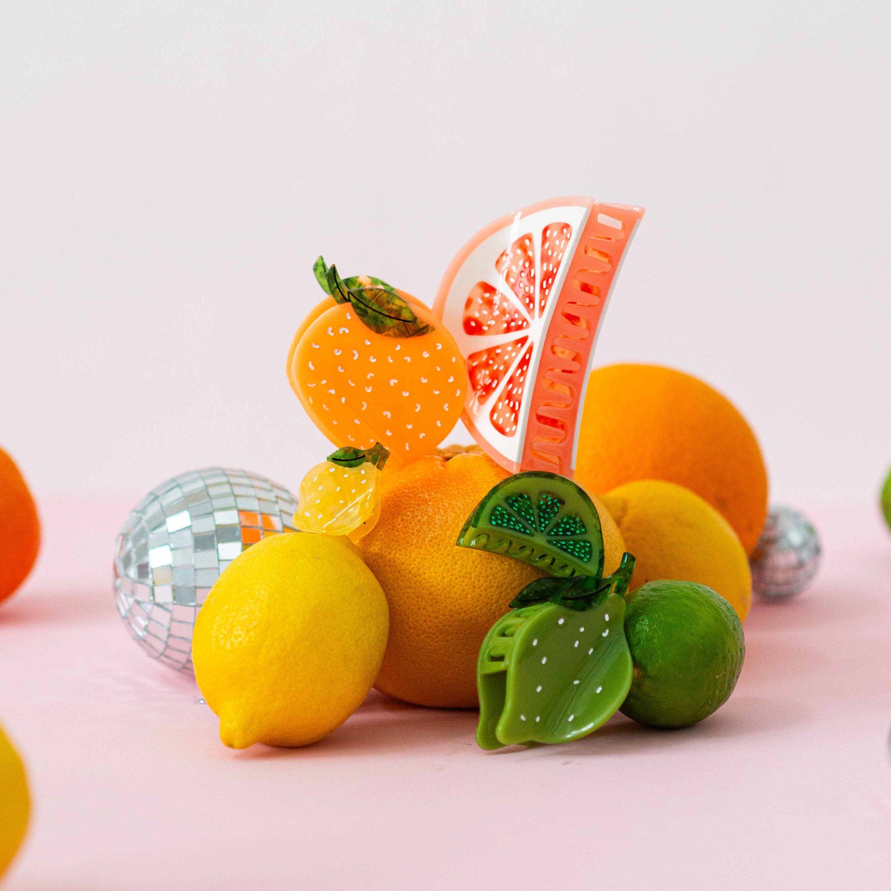 Midi Orange Hair Claw Clip by Jenny Lemons