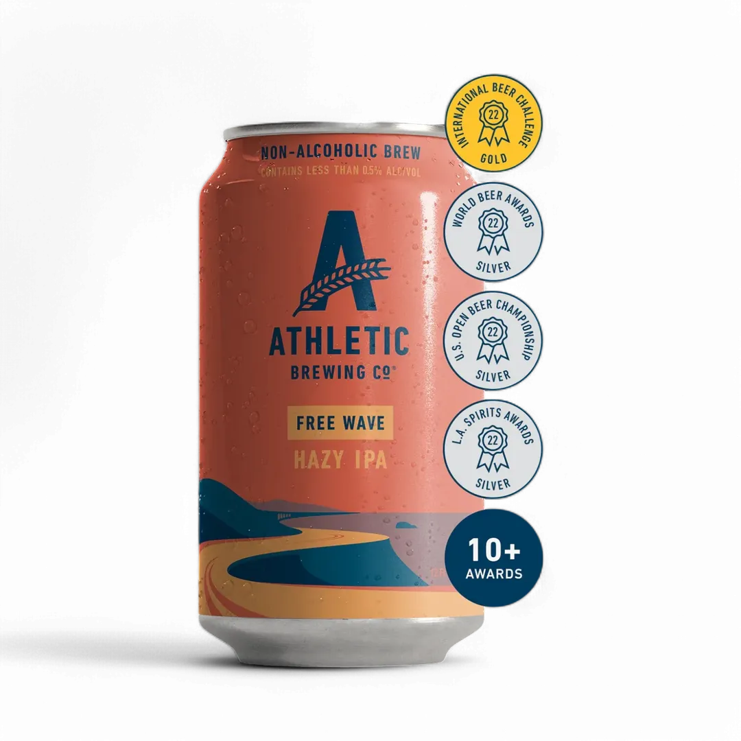 Free Wave Hazy IPA NA Beer by Athletic Brewing Co.
