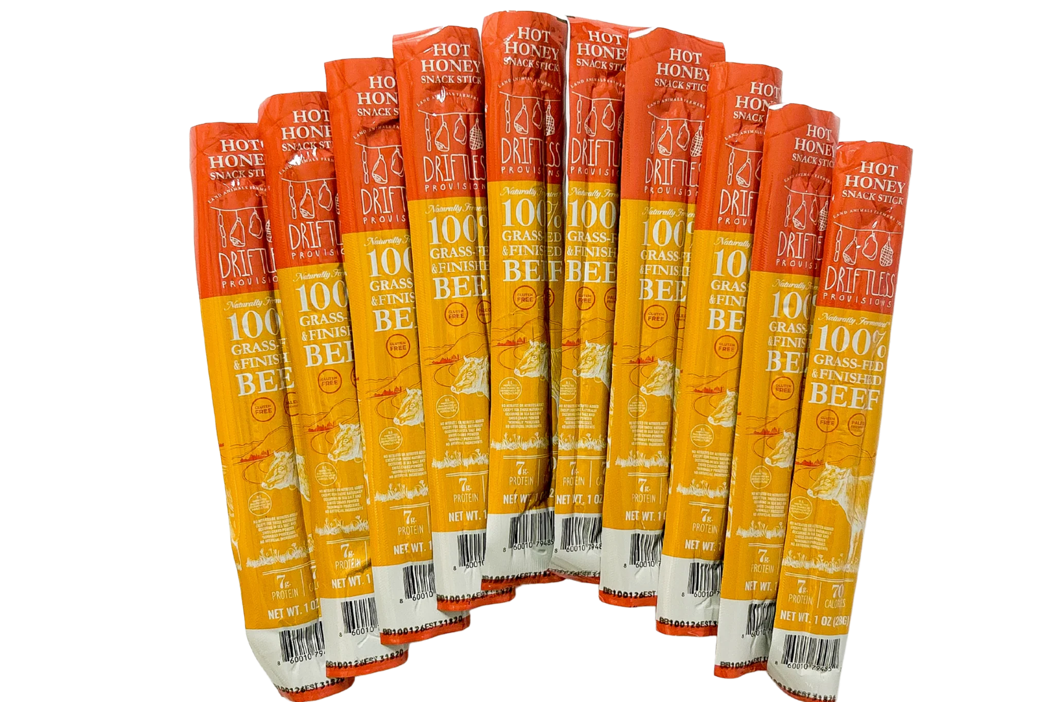Hot Honey Grass-Fed Beef Snack Sticks by Driftless Provisions