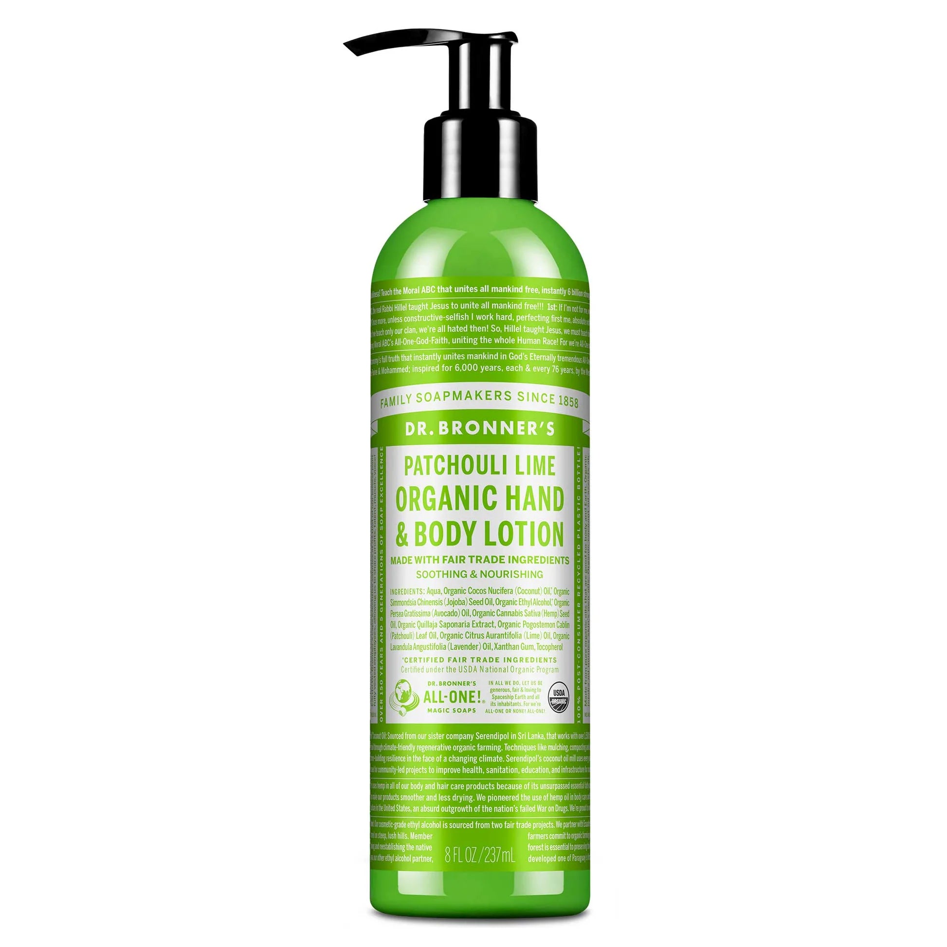 Patchouli Lime Organic Hand & Body Lotion by Dr. Bronner