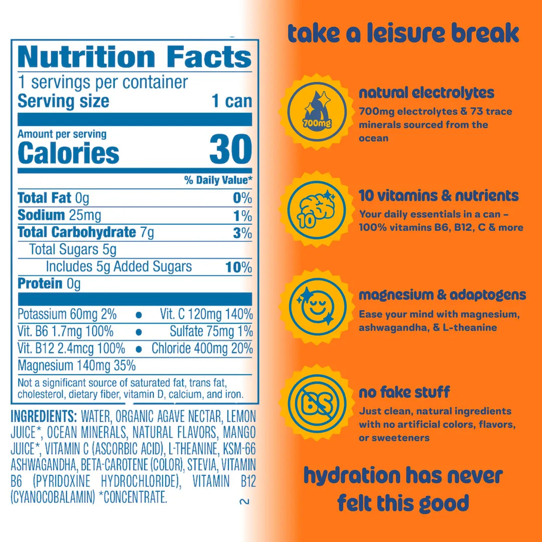 Tropical Mango Electrolyte Refresher by Leisure Hydration