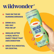 Mango Gold Sparkling Prebiotic + Probiotic Drink by wildwonder