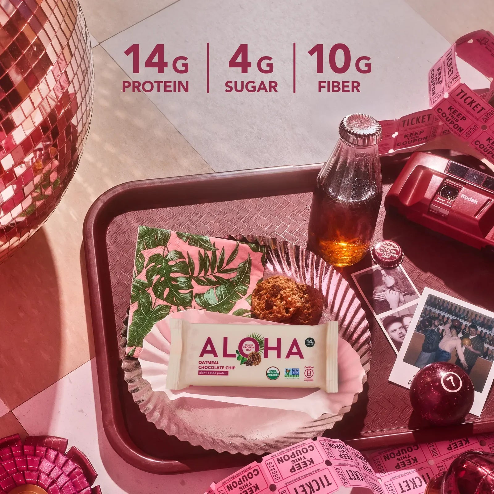 Oatmeal Chocolate Chip Protein Bar - 14 g protein by Aloha Bar