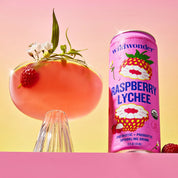 Raspberry Lychee Sparkling Prebiotic + Probiotic Drink by wildwonder