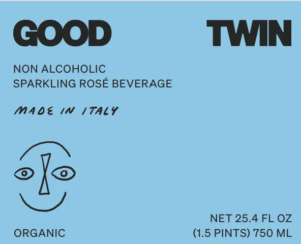 Organic Non Alcoholic Sparkling Rosé by Good Twin