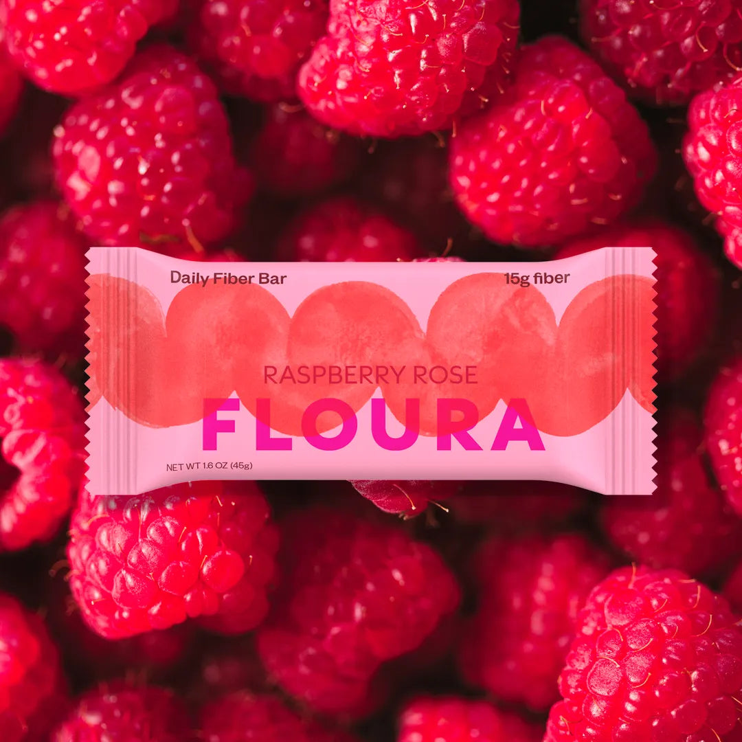 Raspberry Rose Fiber Snack Bar by Floura