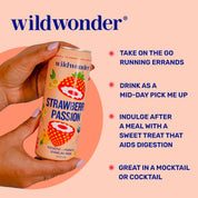 Strawberry Passion Sparkling Prebiotic + Probiotic Drink by wildwonder