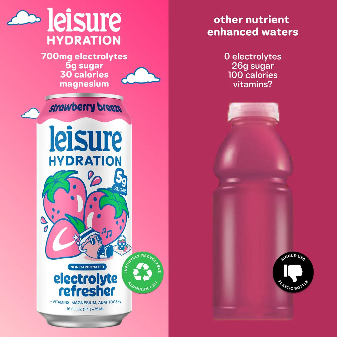 Strawberry Breeze Electrolyte Refresher by Leisure Hydration