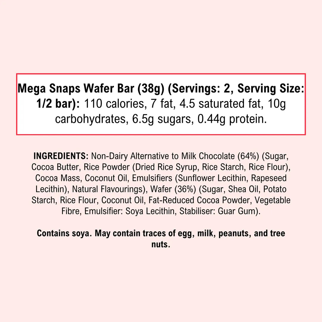 Mega Wafer Snap Candy Bar - Vegan & Gluten-Free by Trupo Treats
